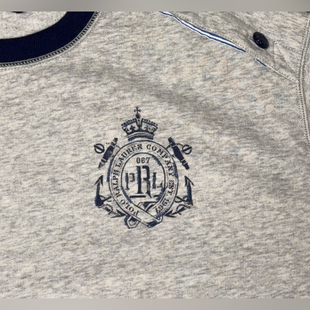 Polo by Ralph Lauren Gray and Blue Crew Neck Sweater - Picture 5 of 16